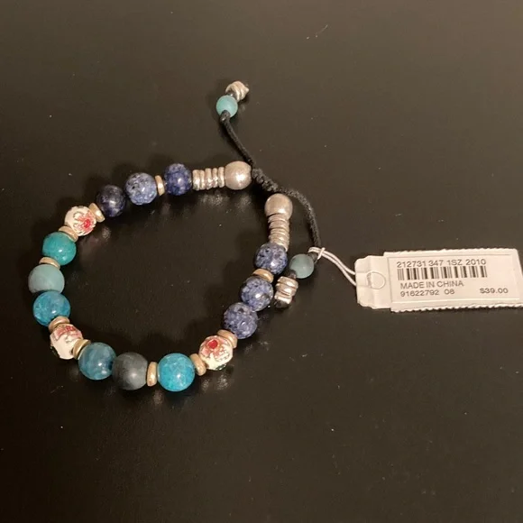 J. Jill Blue and Silver Adjustable Bracelet - Picture 2 of 2
